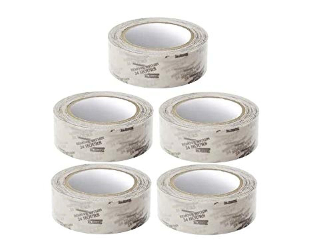 5 Rolls Molding Tape - All Weather, No Residue - 1.5" x 108' Clear 24-Hour, Printed/Perfed. (6")