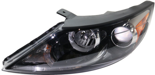 SPORTAGE 13-16 HEAD LAMP LH, Assembly, Halogen, w/ LED Accent Light - CAPA