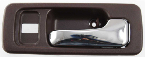 ACCORD 90-93 FRONT INTERIOR DOOR HANDLE RH, Chrome Lever+Brown (Deep Red) Housing, w/ Lock Hole, Sdn