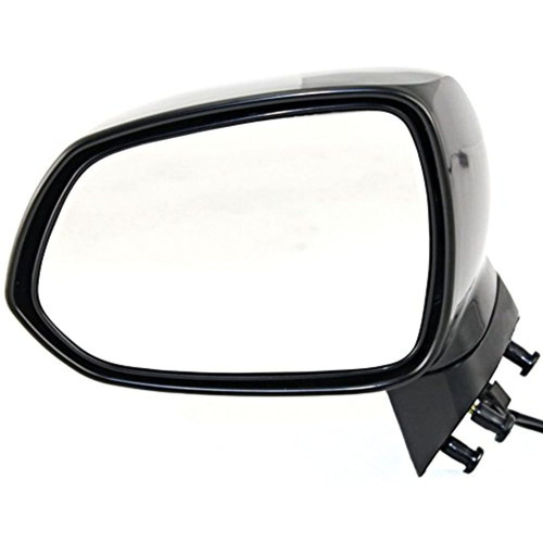 Fits 07-08 Fit Left Driver Mirror Power Non-Painted Black No Heat