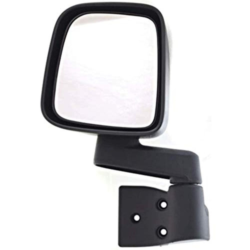 Fits 03-06 Wrangler Left Driver Mirror Manual Textured Black