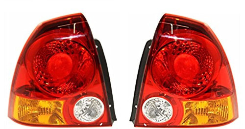 Fits 03-06 Hyundai Accent Sedan Left & Right Set Tail Lamp Assemblies