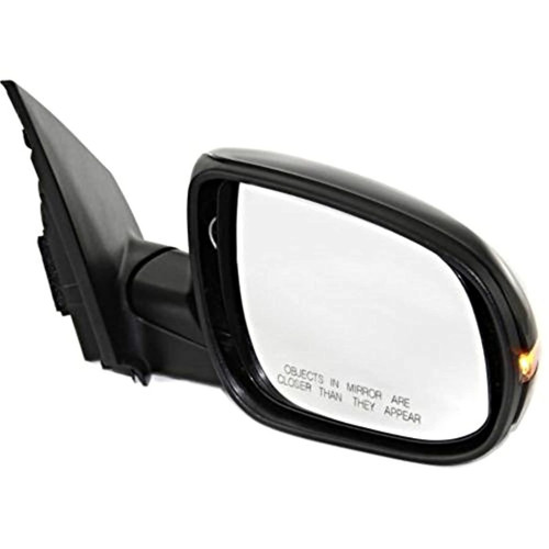 Fits 10-11 Rio Rio5 Right Passenger Mirror Power Non-Painted Black w/Heat Signal