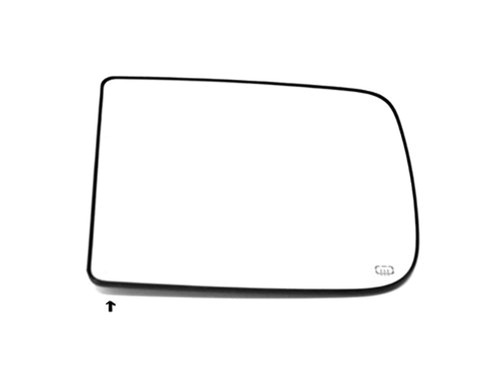 For 09-20 Ram 1500, 09-12 2500, 3500 Left Heat Large Tow Mirror Glass w/Holder