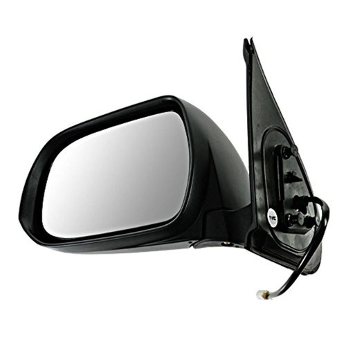 Fits 12-15 Tacoma Left Driver Mirror Power Unpainted Black Manual Fold