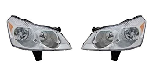 Fits 09-12 Chev Traverse Left & Right Headlight Assm Without Projector Beam-Set