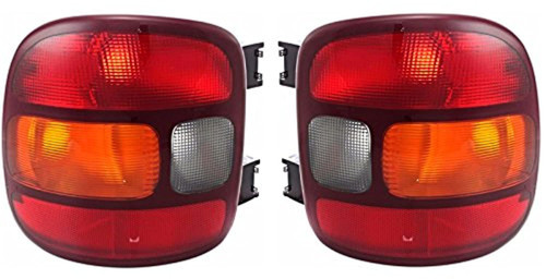 Fits 99-03 Chevrolet Silverado 1500 Stepside/GMC Sierra Pickup 1500 Stepside Left & Right Set Tail Lamp Unit Assemblies