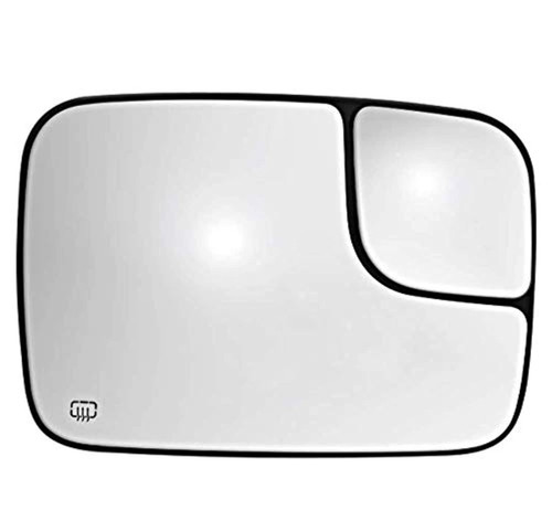 Fits 02-05 Ram Pickup Right Heated 2 Piece Flip Up Tow Mirror Glass w/Holder*