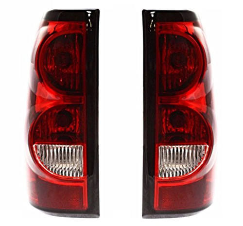 Fits 04-06 Chevrolet Silverado Fleetside / 07 Classic Fleetside Left & Right Set Tail Lamp Assemblies