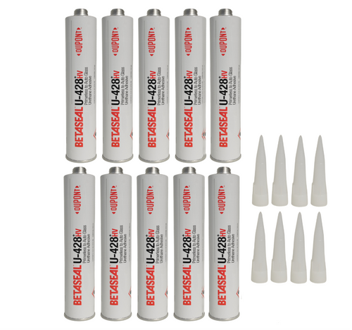 Dow U-428 Plus Auto Glass Windshield Urethane Primer Less Adhesive Glue Sealant, 10 Tubes