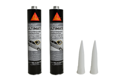 SikaTack Ultimate 30 Minute Primerless Auto Glass Urethane, Adhesive Sealant 2 (300ml) Cartridge
