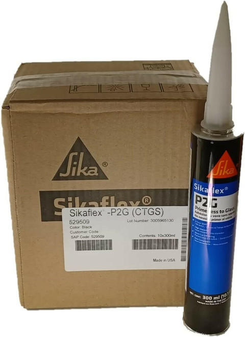 Case Sika P2G Auto Glass Urethane, Adhesive, Sealant Primerless to Glass 10 Tubes