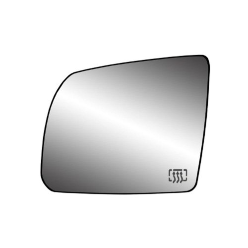 Driver Side Heated Mirror Glass w/Backing Plate, Toyota Sequoia SR5 Model, Tundra Base, SR5 Model, 7 3/16" x 8 1/4" x 10 3/4" (w/o Turn Signal, w/o auto dimming, w/o Blind Spot Detection System)