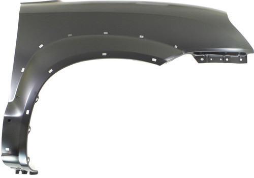 TUCSON 05-09 FRONT FENDER RH, Primed, 2.0L Eng., w/o Signal Light Hole, w/ Side Cladding Hole, Steel