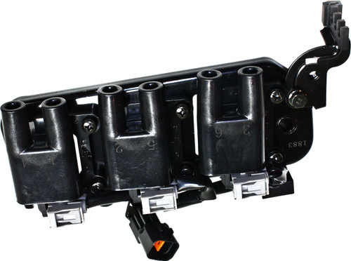SPORTAGE 05-10 IGNITION COIL, 12 volts, blade type, 4 male terminals, fender mounting location