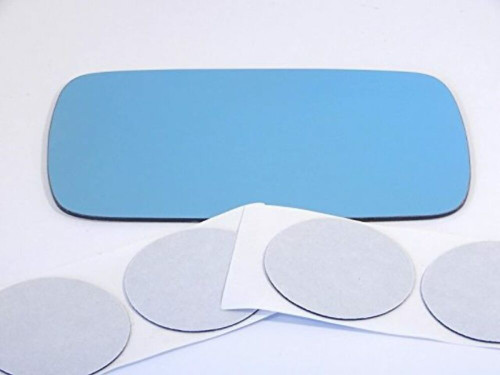 Fits 84-05 BMW 3 Series All Except ci Models Left Driver Mirror Blue Glass Lens w/Adhesive USA Non Heated