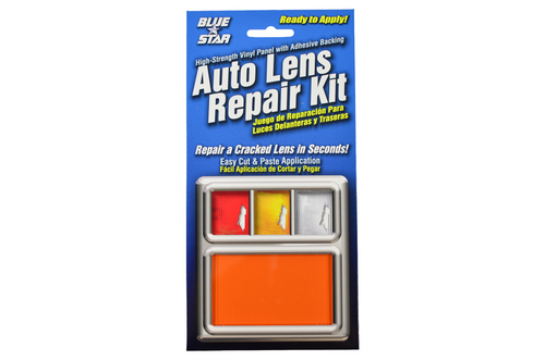 Blue Star - DIY Non Grid Pattern, Smooth Auto Lens Repair Kit (Amber) #881