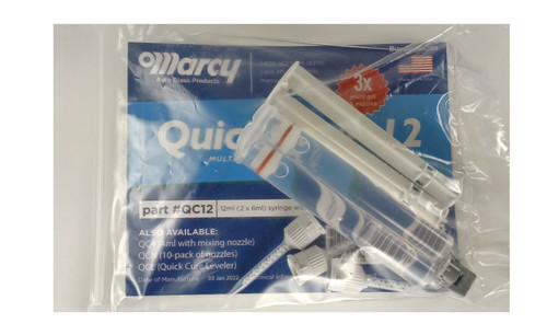 Marcy Quick Cure Auto Windshield Rain Sensor (Lens) Multi Gel Kit 12ml 2Part
