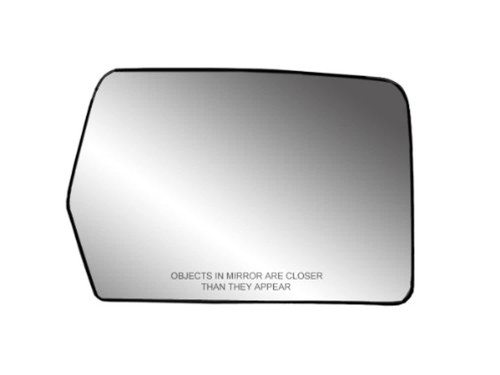 Fit System 30194 Passenger Side Heated Mirror Glass w/Backing Plate, Ford F150, Lincoln Mark LT, 6 13/16" x 9 1/8" x 10 1/2" (w/o Blind Spot)
