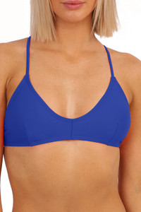 'Lola' Bralette Tie Back - Azure