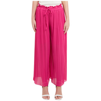 Women  Palazzo Ladies Chiffon Wide Leg Trousers Summer Casual pants