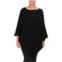 Women Italian Knitted Poncho Ladies Asymmetric Hem Cape Shawl