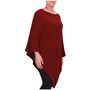 Women Italian Knitted Poncho Ladies Asymmetric Hem Cape Shawl