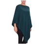 Women Italian Knitted Poncho Ladies Asymmetric Hem Cape Shawl