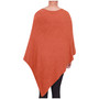 Women Italian Knitted Poncho Ladies Asymmetric Hem Cape Shawl