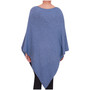 Women Italian Knitted Poncho Ladies Asymmetric Hem Cape Shawl