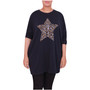 Women Italian Star Top Ladies Animal Print Cotton Tunic Top