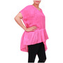 Ladies Italian Top Women Frill Top Step Hem Quirky Cotton Tunic Top