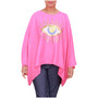 Ladies Italian Top Women Evil Eye Shirt Summer Girls Casual Blouse