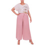 Ladies Palazzo Women Pleated Trouser Wide Leg Chiffon Pants