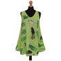 ladies vest women printed feather top V-neck