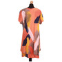 Women Dress Ladies Frill 2  Layered Brush Stroke Print