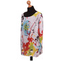 Italian Colored Splash Printed Top Plus Size