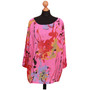 Italian Colored Splash Printed Top Plus Size