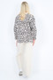Womens Co-Ord Knitted 2 Pcs Set, Ladies Long Sleeve Animal Print Jumper Girls Plain Trouser