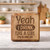 Set of 6 Engraved Wooden Coasters with storage caddy from the “Tipsy” Series