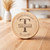 Set of 4 Engraved Wooden Round Monogrammed Coasters with storage caddy from the “Monoagram” Series