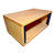 Ready-To-Ship 4-Space Studio Rack, 12" Deep, Colonial Maple stain