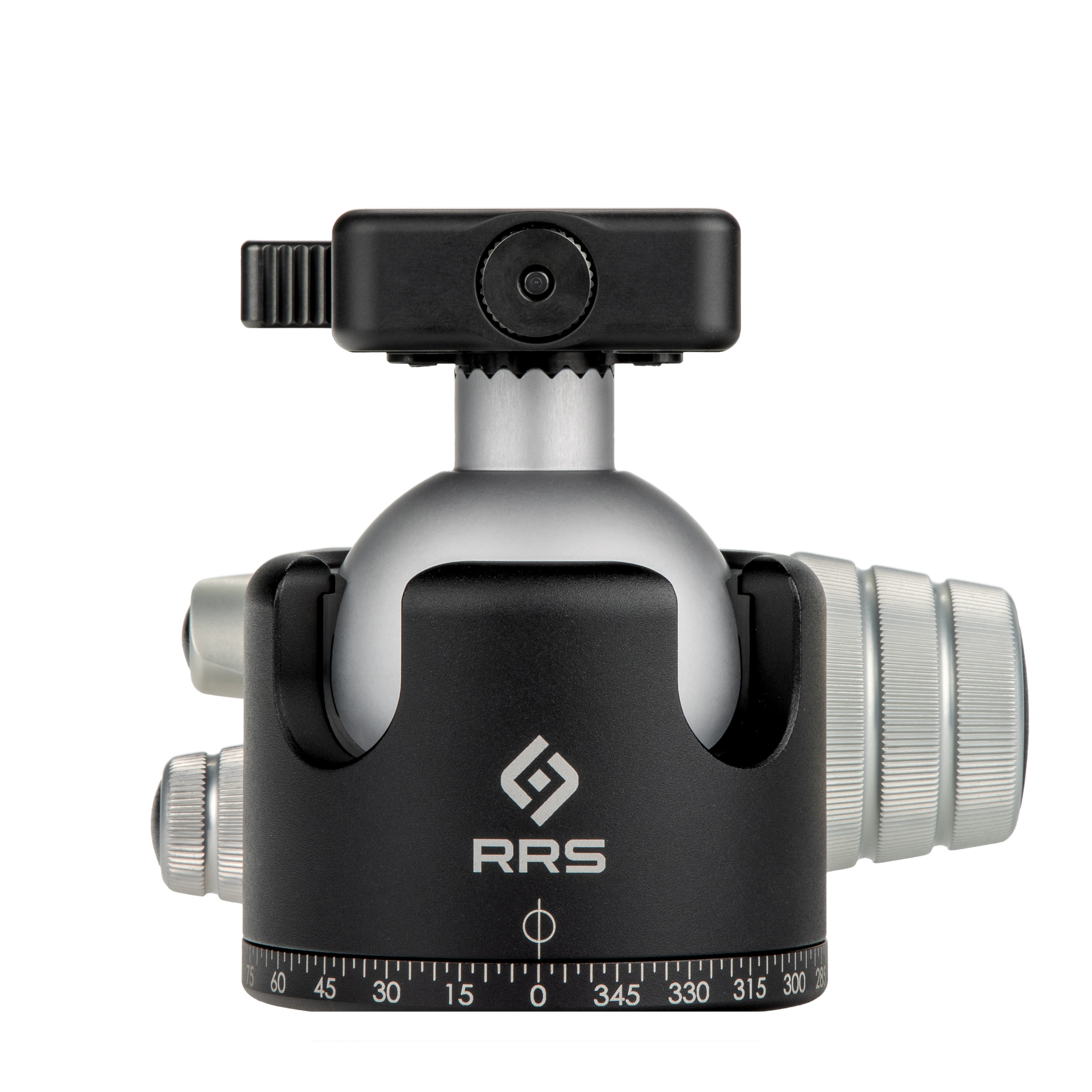 BH-55-SCR Ball Head: RRS-LOCK Dual Arca/Pic Lever Clamp