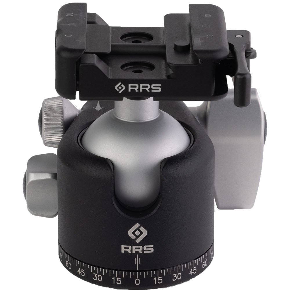 BH-40-SCR Ball Head: RRS-LOCK Dual Arca/Pic Lever Clamp