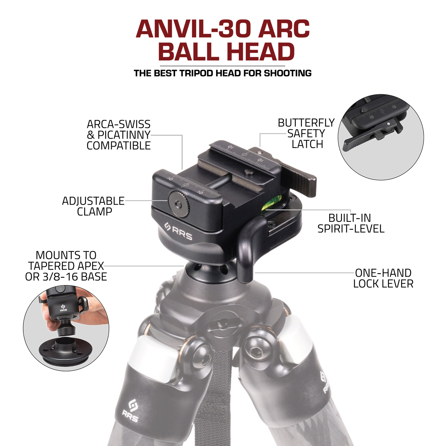 Benchmark™ Tripod and Anvil-30 ARC Bundle | Made in USA RRS Tripod