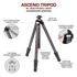 Ascend Tripod Infographic with built-in head