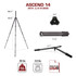 Ascend-14 Compact Carbon Fiber Travel Tripod: 3/8-16 Base