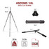 Ascend-14L Tall Carbon Fiber Travel Tripod: 3/8-16 Base