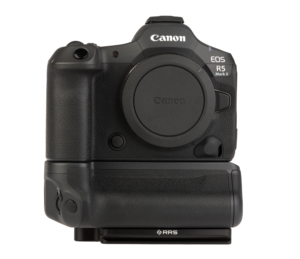 Canon R5 Battery grip base plate front view