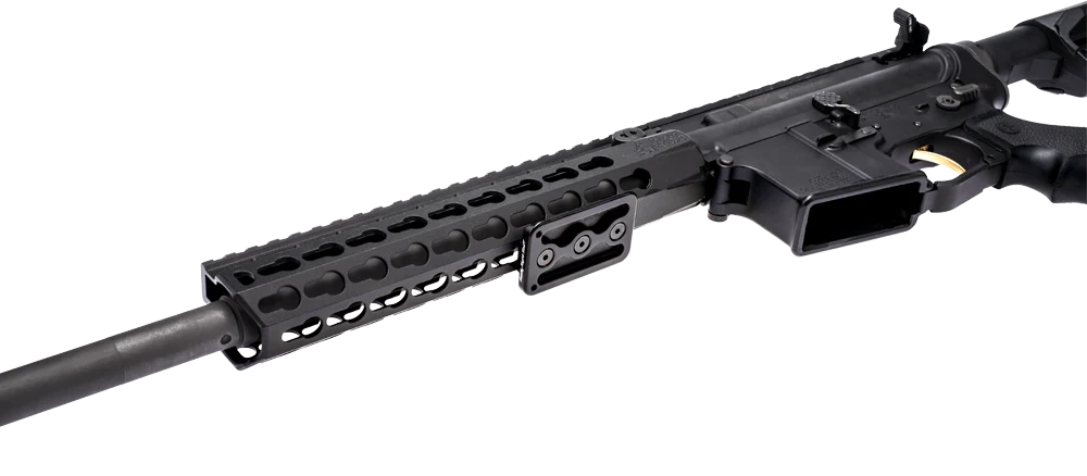 bottom of rifle with BKMOD 60mm adapter installed